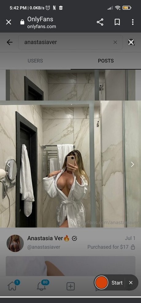 Nagie wyciekłe zdjęcie OnlyFans od Anastasiaver