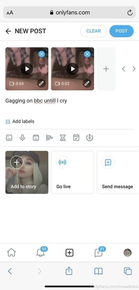Nagie wyciekłe zdjęcie OnlyFans od Imvadeska